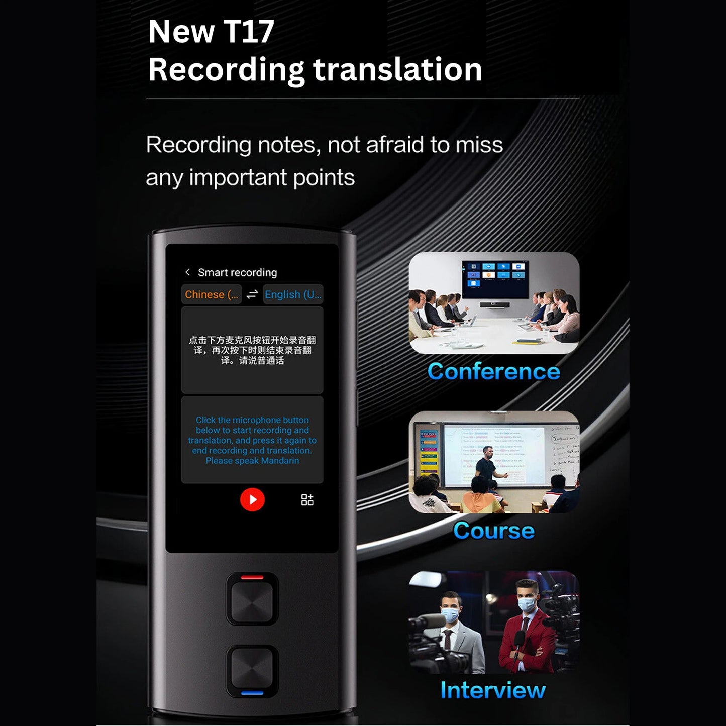 Portable Language Translator Device 138 Languages Voice Translating Offline Translation Simultaneous Interpretation Text / Photo