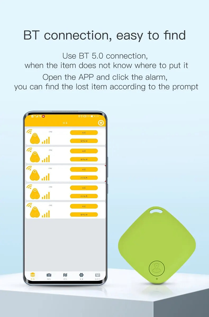 Smart Mini GPS Tracker Key Kids Bag Finder Dog Cat Pet Locator Bluetooth 5.0 Tracker Device Anti-lost Reminder for Ios Android