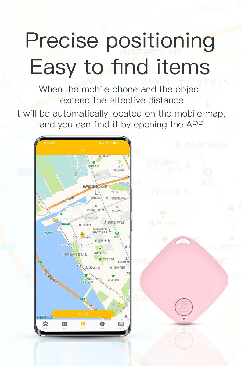 Smart Mini GPS Tracker Key Kids Bag Finder Dog Cat Pet Locator Bluetooth 5.0 Tracker Device Anti-lost Reminder for Ios Android