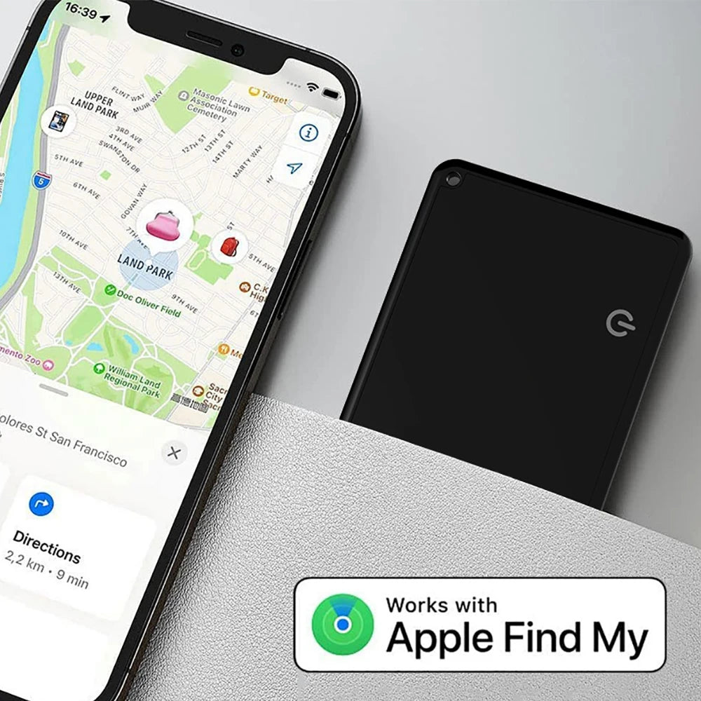 Wireless Charging Smart Track Card Works with Apple Find My Wallet Tracker Phone Finder Ultrathin Mini Locator Tracking Device