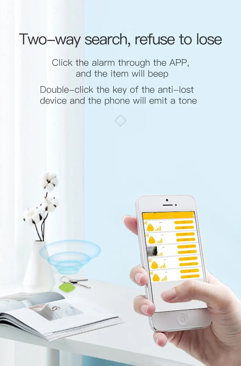 Smart Mini GPS Tracker Key Kids Bag Finder Dog Cat Pet Locator Bluetooth 5.0 Tracker Device Anti-lost Reminder for Ios Android