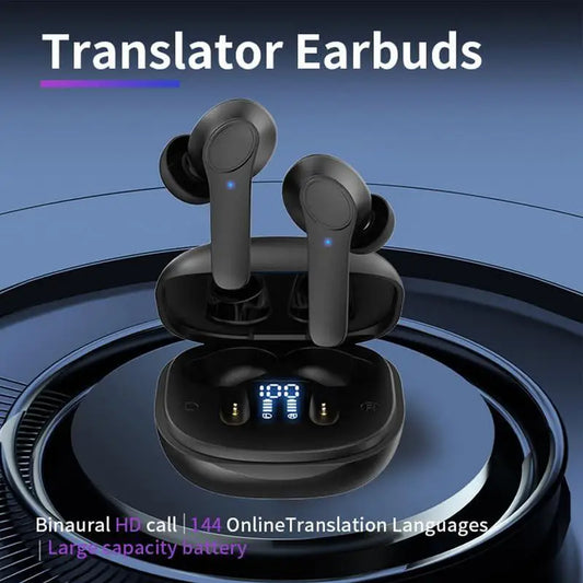 Language Translation Earbuds Support 144 Languages And Accents Bidirectional Real-time Translator Earbuds Wireless Device