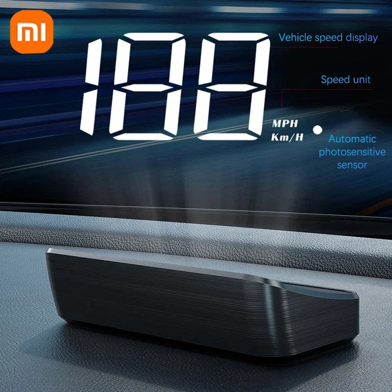 Xiaomi Car Speedometer HUD Head Up Display Digital Speed Meter Windshield Projector Vehicles Truck Auto Electronics Accessories